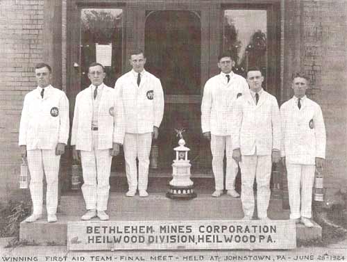 The 1924 Bethlehem Mines first aid team