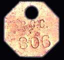 Miner Worker Identification Tag from "P.G.C." (Possum Glory Coal)