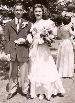 Jim Foresi and Jeanne Simon, members of the 1950 May Queen court