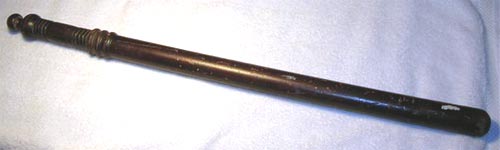 Billy club (24" long) used by the Heilwood police department