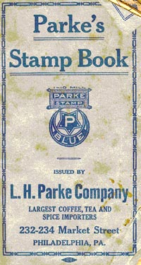 Cover of a Parke's Stamp Book