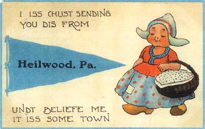 "German" Heilwood postcard