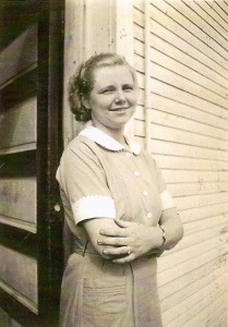 Industrial Colleries Store employee Ann Stupic in store uniform, circa 1936