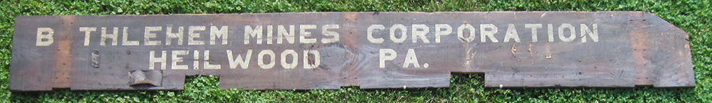 Bethlehem Mines Corporation sign