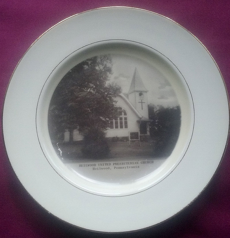 Heilwood United Presbyterian Church commemorative plate