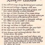 1915 Rules for Teachers