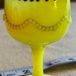Heilwood souvenir custard glass goblet